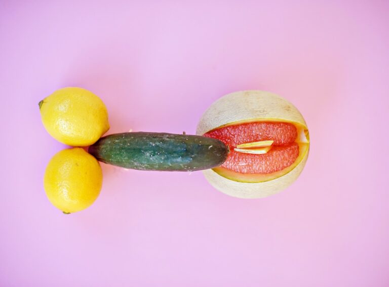 sliced lemon and green cucumber