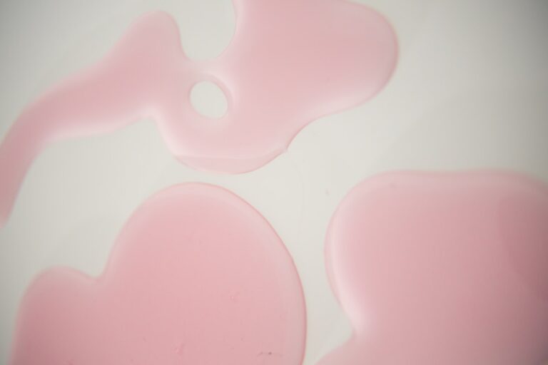 Abstract backdrop of spilled gel on smooth surface